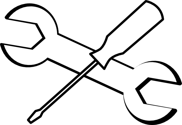 Screw Driver Drawing - Outline Of A Spanner (640x480)