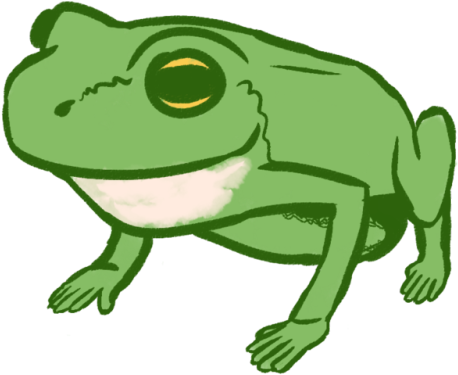 Frog Catching Fly Clipart - Clip Art (500x427)