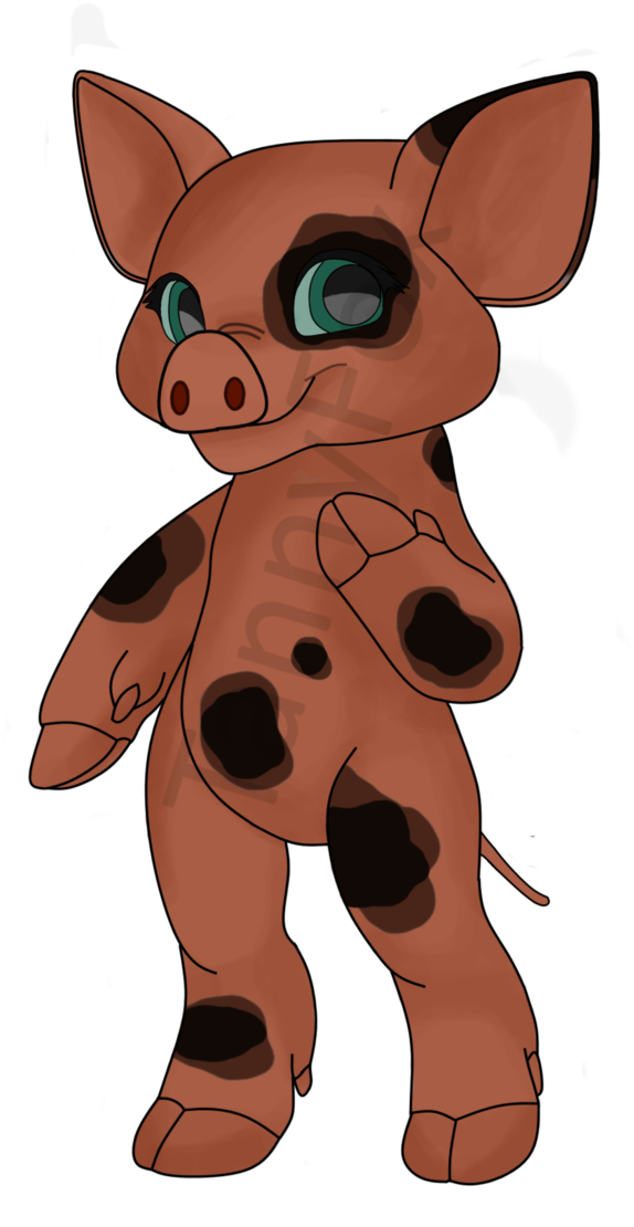 Puddin The Pig By Rjfaks - Cartoon (696x1149)