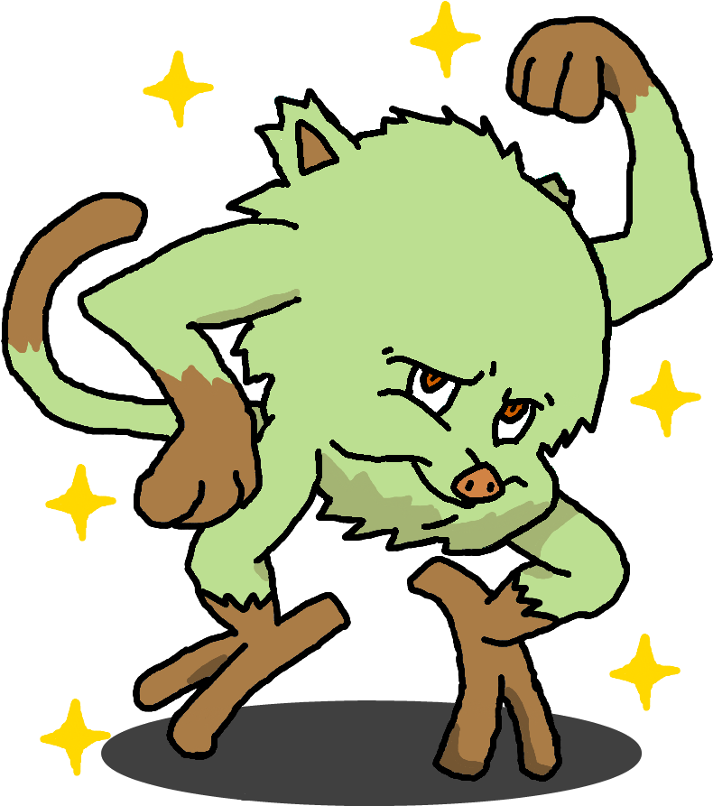Shiny Mankey Porky Pig By Shawarmachine - Shiny Mankey (800x950)