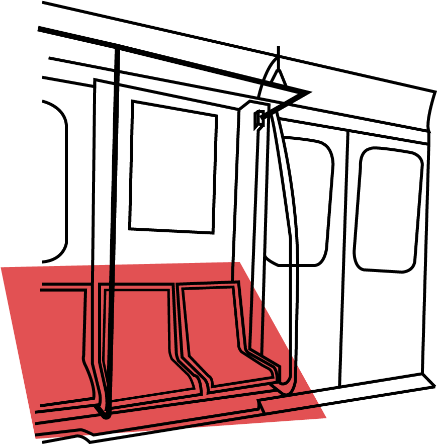 Illustration Of Ttc Subway Seats - Toronto Transit Commission (892x930)