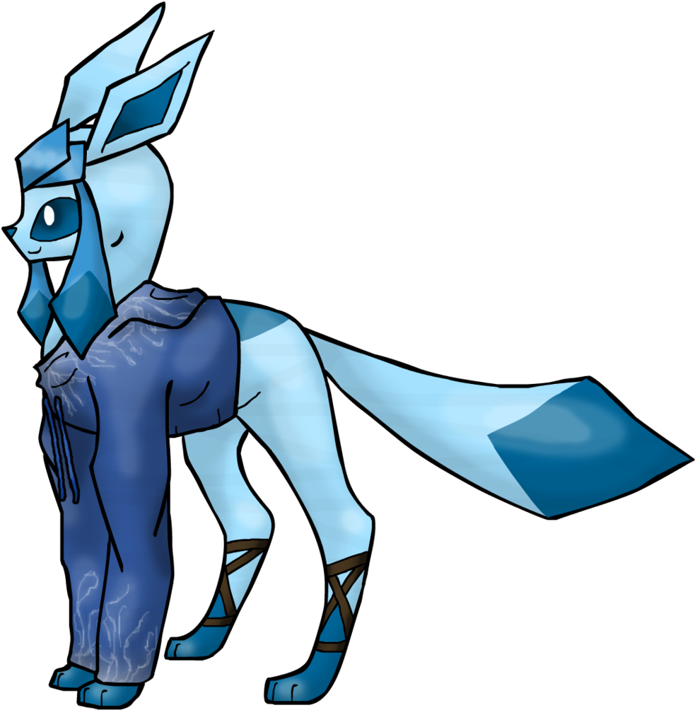 Jack Frost The Glaceon By Mad-sanity - Cartoon (1024x1035)