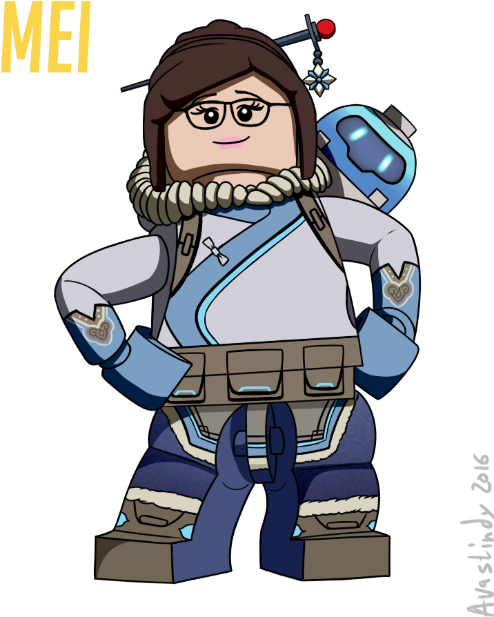 Silvercrab 45 5 Lego Mei By Avastindy - Lego Dimensions Overwatch (774x968)