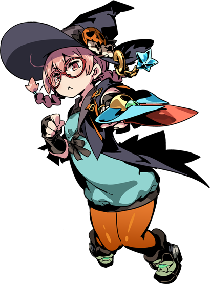 The Eo2 Gunner Mascot Girl Has A Jack Frost Pin - Etrian Odyssey 2 Untold Chloe (410x555)