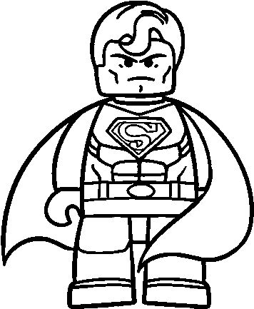 Lego Superman Coloring Pages To Print For Kids - Superman Lego Para Colorear (600x470)