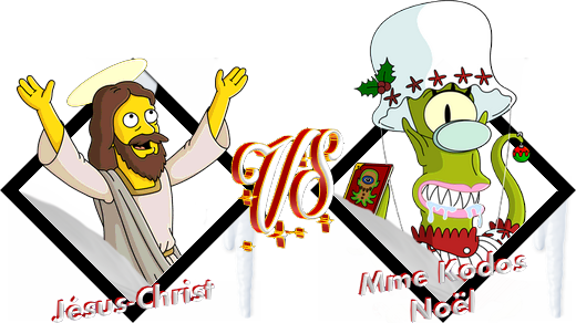 Tournoi Jésus-christ Vs Mme Kodos Noël - Cartoon (520x292)
