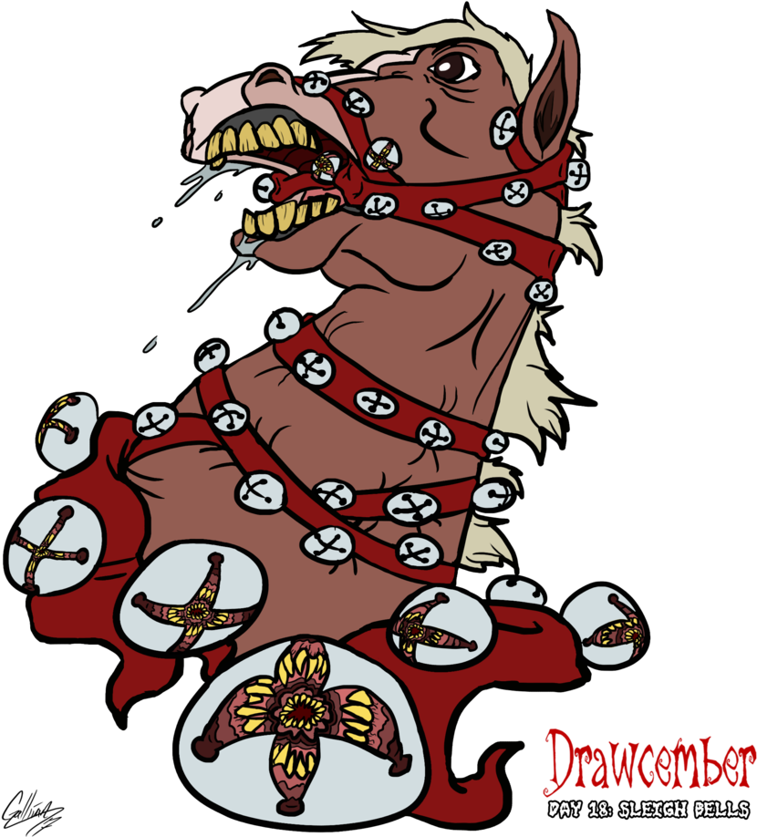Drawcember Day 18- Sleigh Bells By Transformnightmare - Cartoon (851x938)