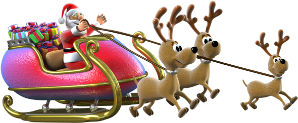 Ho Ho Ho - Stickers Traîneau Du Père Noël (600x600)