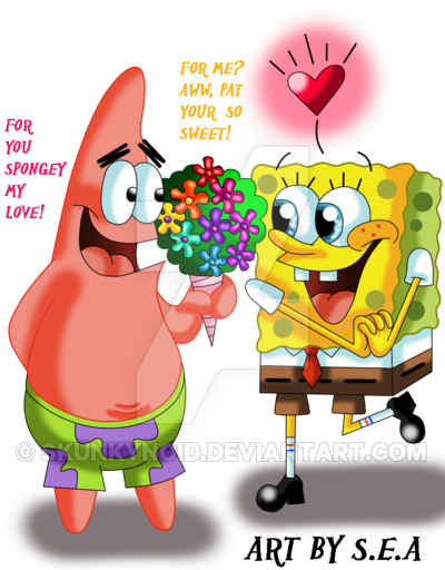 Spongebob Squarepants-sea Flowers For A Sponge By Skunkynoid - Art By Sea Spongebob (400x512)