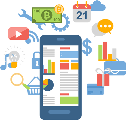Criação E Desenvolvimento De Aplicativos Profissionais - Marketing App Illustration (600x400)