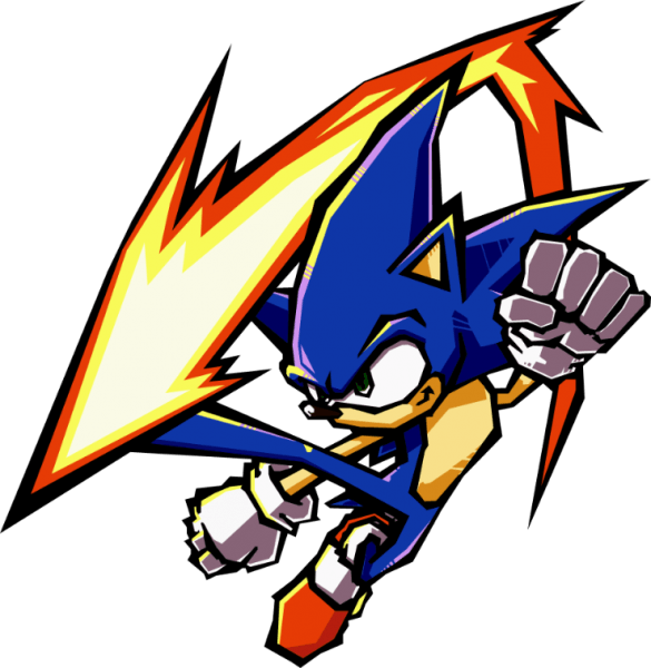 #sonic 33 From The Official Artwork Set For #sonic - Sonic Battle Sonic Png (585x600)