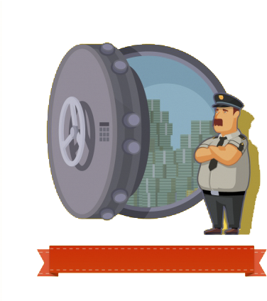 Bank Vault Safe Illustration - Caveau Isegno (557x633)