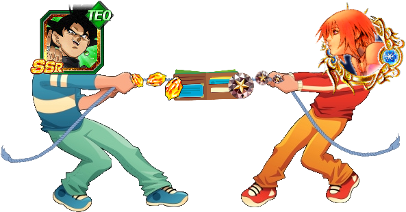 Khux[khux] As Someone Who Plays Both Glb Khuχ And Glb - Tug Of War Cartoon (610x322)