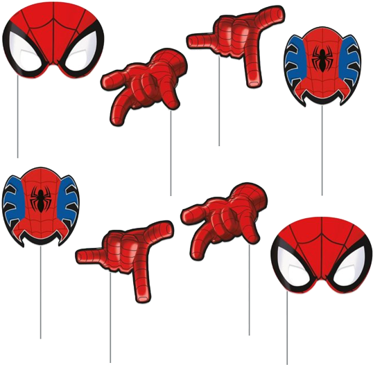 Spiderman Party Photo Props - Spiderman Photo Booth Props (550x547)