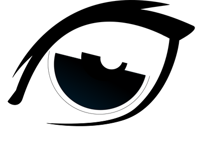 Eyes, Iris, Pupil, Gaze, Stare, Look - รูป ดวงตา ขาว ดำ (408x340)