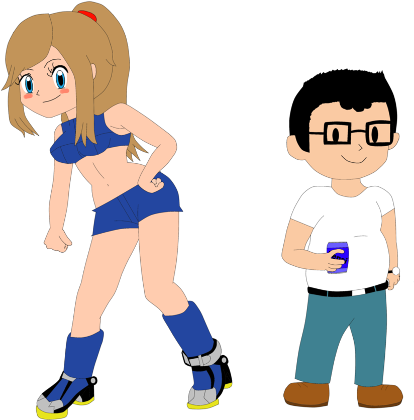 Zero Suit Serena And Ness Hill By 4eyez95 - Cartoon (924x864)