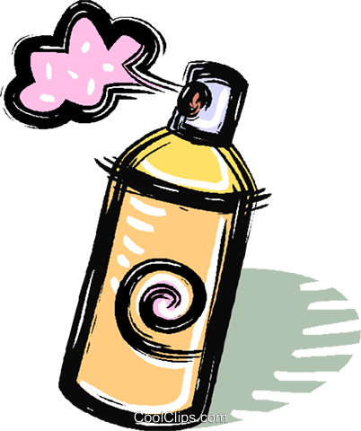 Aerosol Cans Royalty Free Vector Clip Art Illustration - Air Freshener Clip Art (402x480)