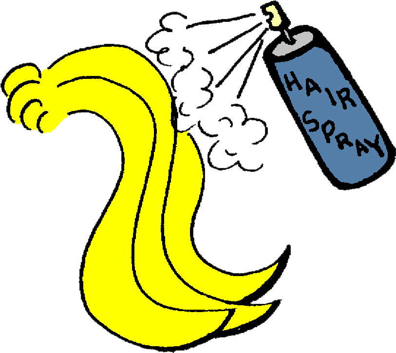 An Entire Can Of Hairspray - Color Hair Spray Cartoon (823x727)
