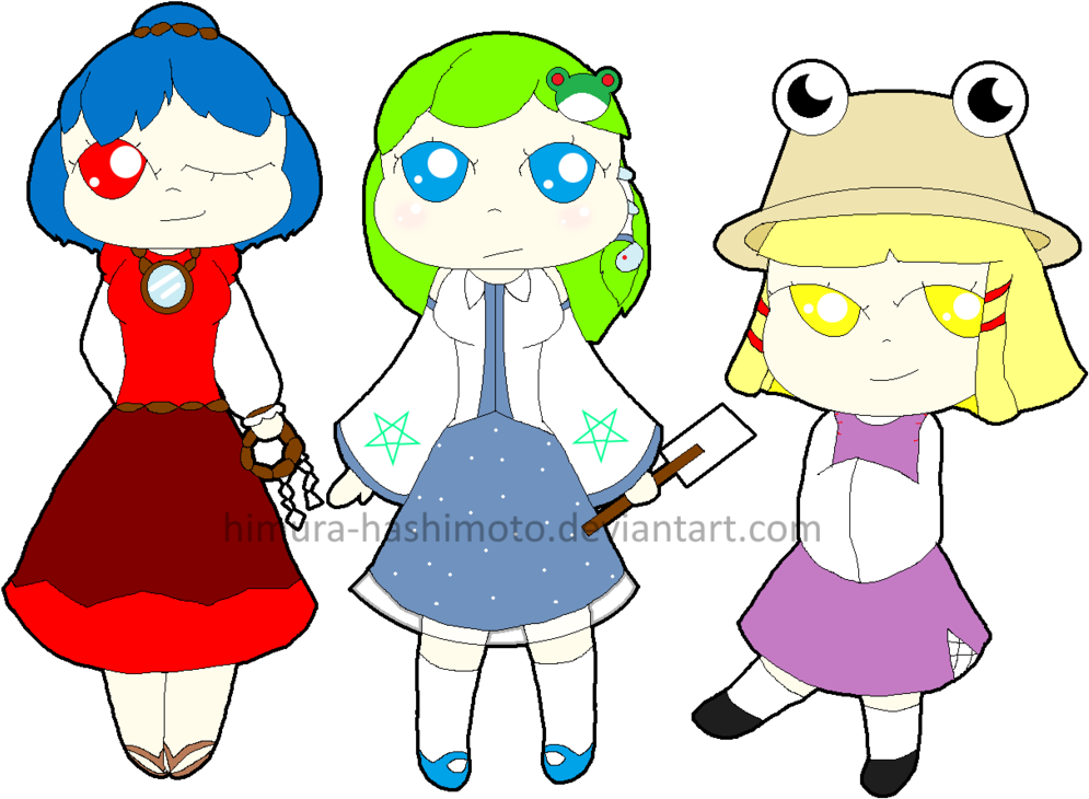 The Moriya Shrine Crew By Flowering-yaksha - Yōkai (1028x777)