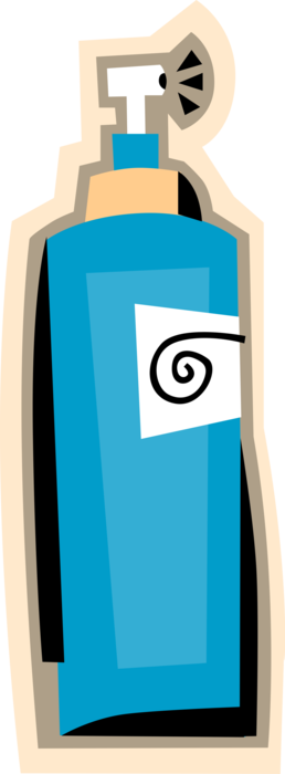 Vector Illustration Of Hairspray Aerosol Spray Bottle - Hairspray Bottle (258x700)