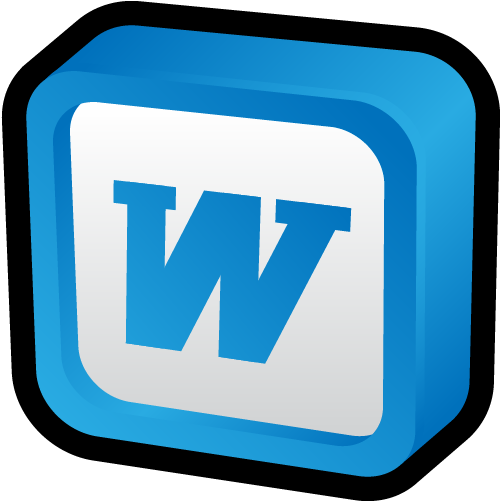 Microsoft Office Word Icon - Microsoft Word 3d Icon (512x512)
