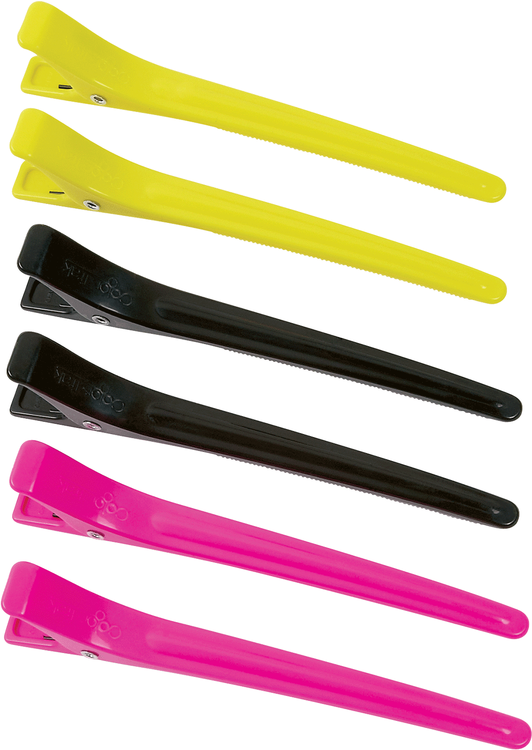 Color Trak Duckbill Clips Pinkblackyellow 6 Count (1500x1500)