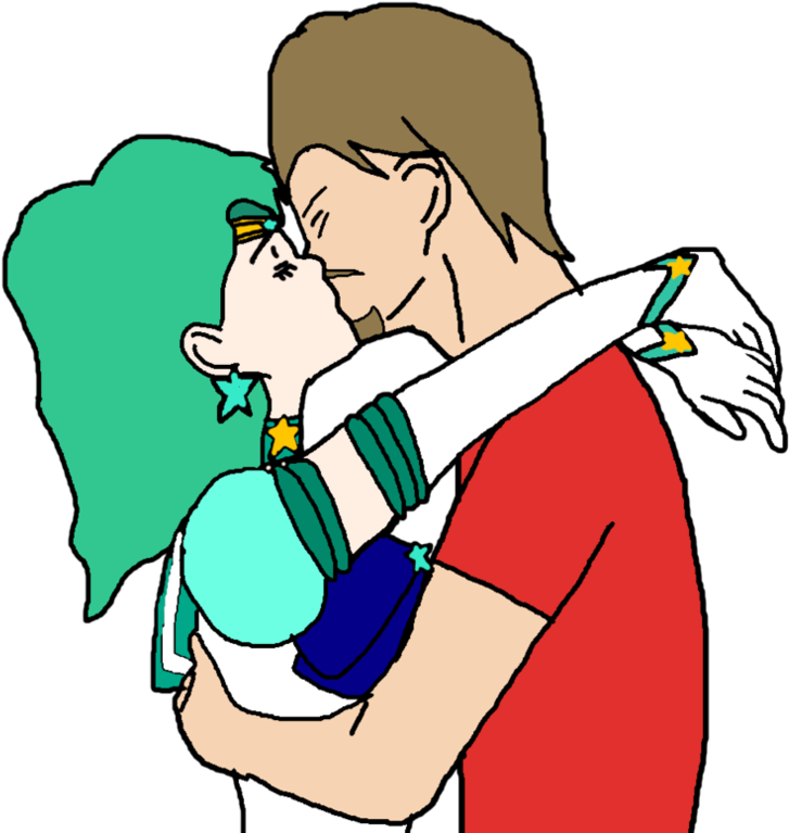 Kissing Sailor Neptune By Redpegasus237 - Cartoon (1012x789)