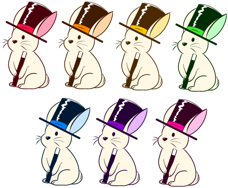 Magic Rabbit Rainbow By Bratcole - Cartoon (977x817)