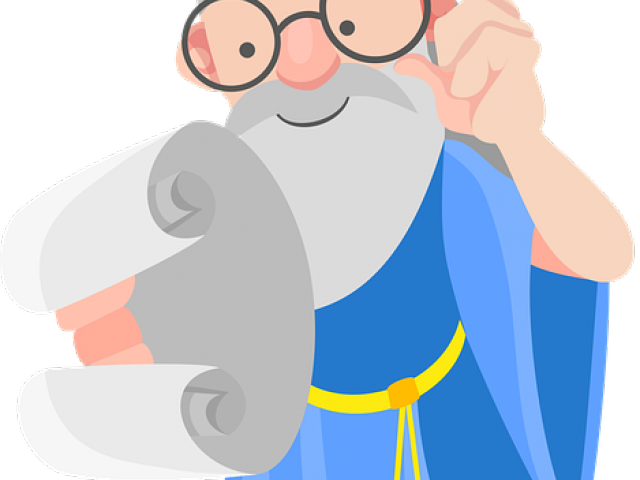 Magic Clipart Sorcery - Wise Old Man Cartoon Transparent Backf Ground (640x480)