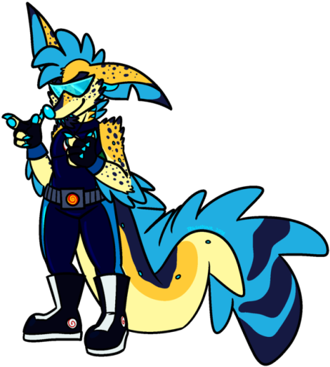 I Drew My Fursona Kayden In Xyr Crash Au Outfit - Crash Bandicoot (500x576)