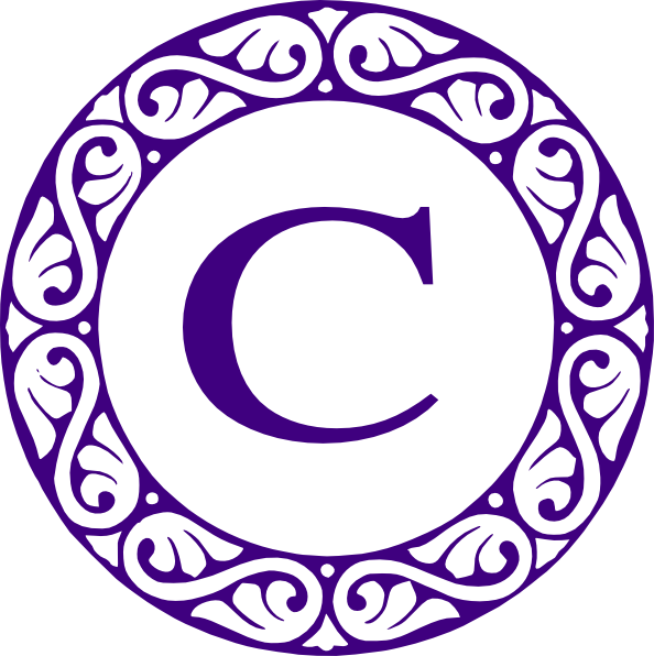 Letter C Monogram Clip Art At Clkercom Vector Online - Letter T Monogram (594x596)