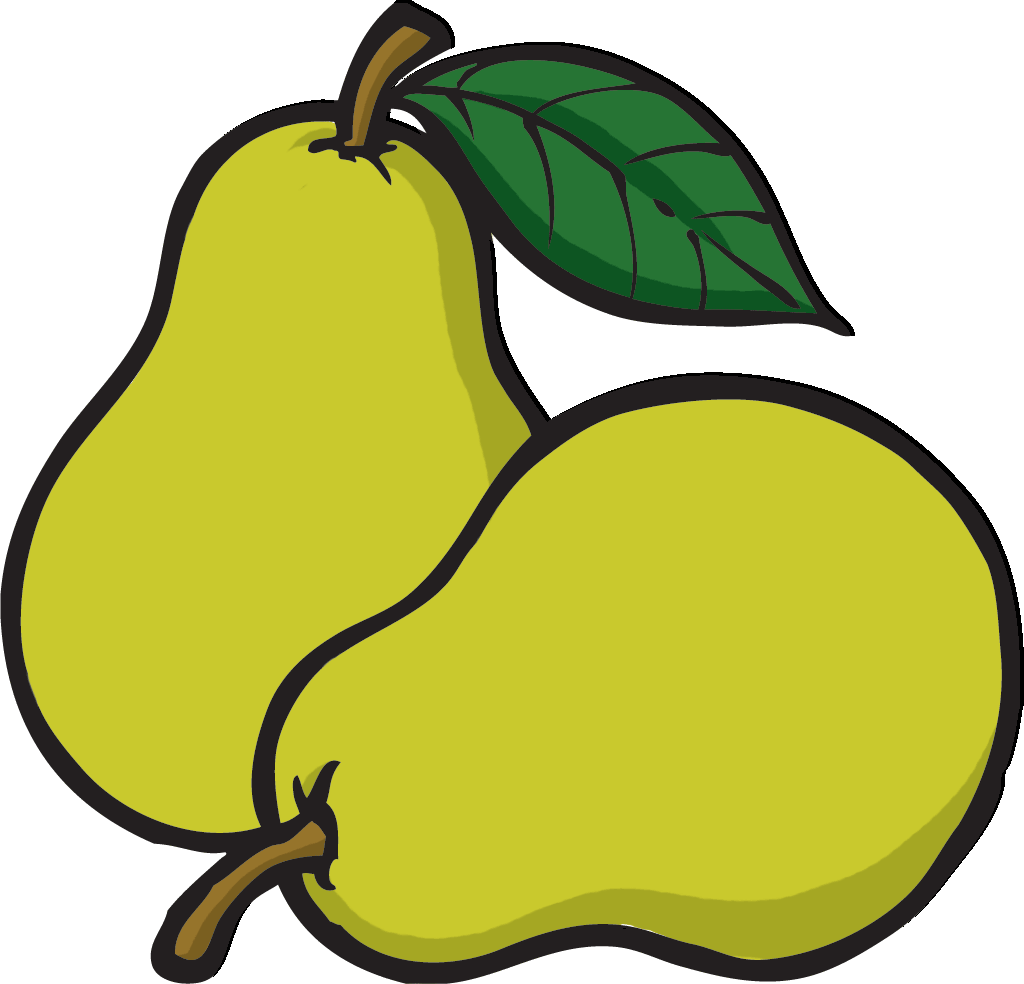 Vegetarian, Vegan, Healthy Food, Food And Restaurant, - Pear Clipart (1024x984)