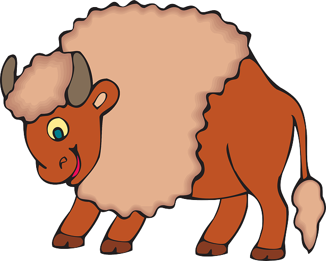 Tail Red, Happy, Cartoon, Bull, Horns, Animal, Tail - Happy Buffalo (custom) Mugs (640x513)