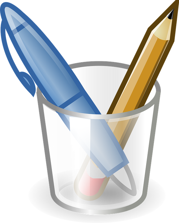 Cliparts Office Clipart - Office Supplies Clip Art (578x720)