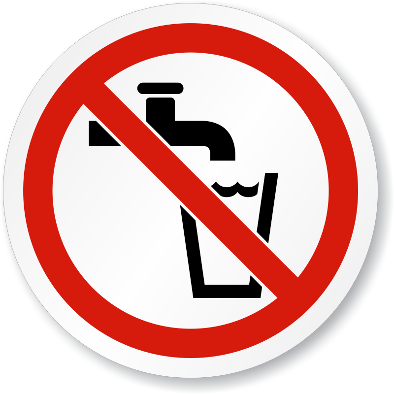 No Smoking Nogum Not Drinking Water Iso Sign Is - No Drinking Water Symbol (800x800)