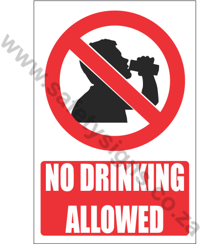 Printable No Drinking Sign Pdf Free Download For Signboards - (set Of 2) Red No Swimming Allowed 6" X 9" Sticker (499x499)