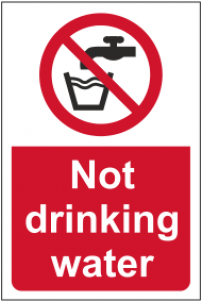 Prohibition Not Drinking Water - Sitesafe Do Not Drink Vinyl Sign - 75 X 100mm (500x300)
