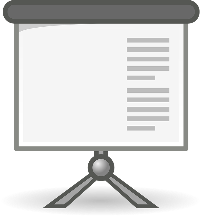 Collection Of Office Furniture Cliparts - Projector Screen Clip Art (671x720)