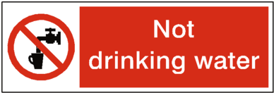 Not Drinking Water Label - Not Drinking Water Sign (480x480)