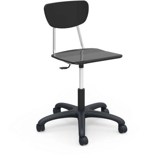 Virco School Furniture Classroom Chairs Student Desks - Virco 3018 Martest 21 Hard Plastic Chair - Black - (575x575)