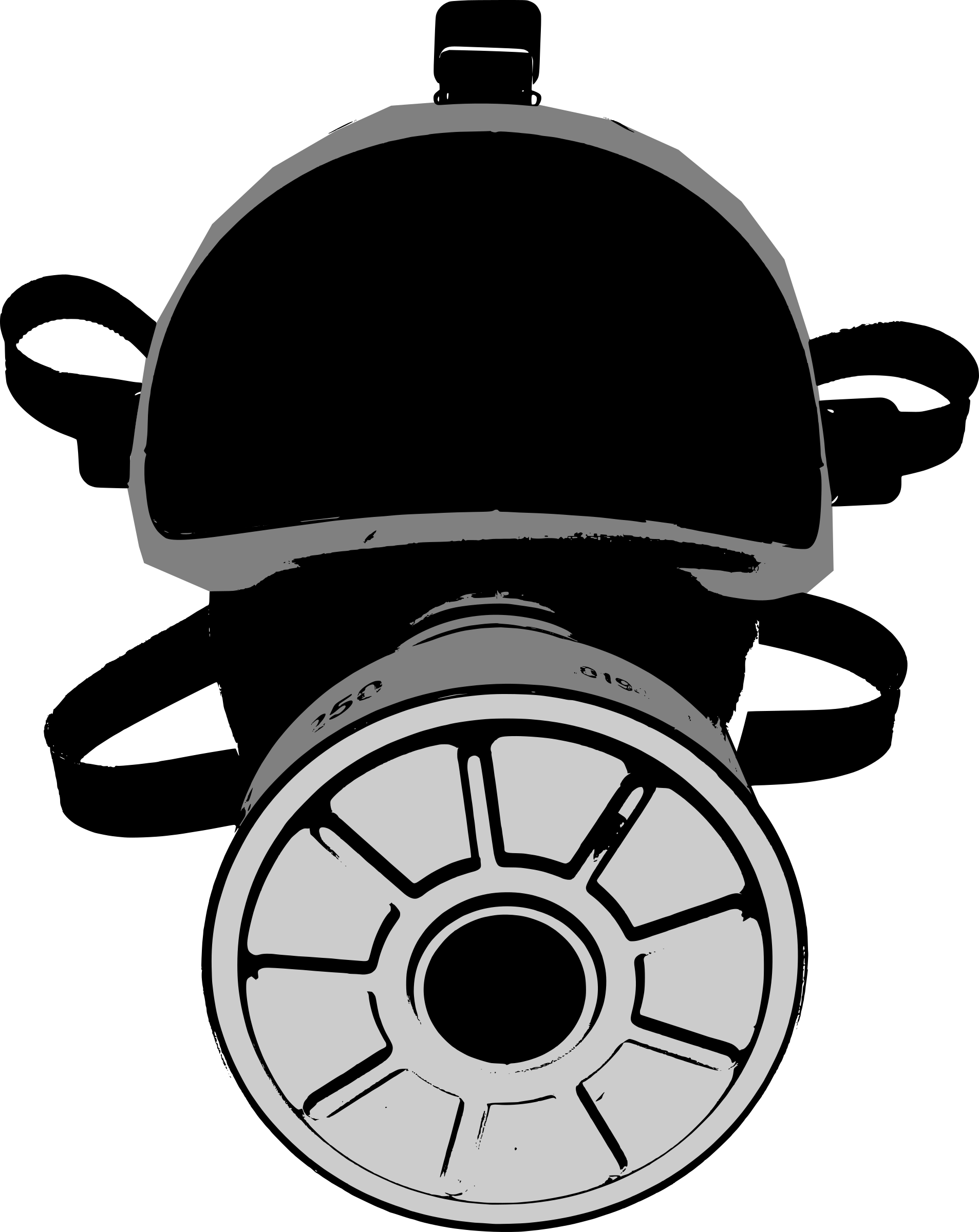 Gas Mask Cia - Gas Mask Clip Art (1906x2400)