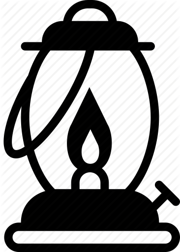 Lamp Clipart Gas Lamp - Oil Lamp Icon Png (366x512)