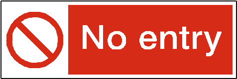 No Entry Landscape Label Safety-label - Sign (591x591)