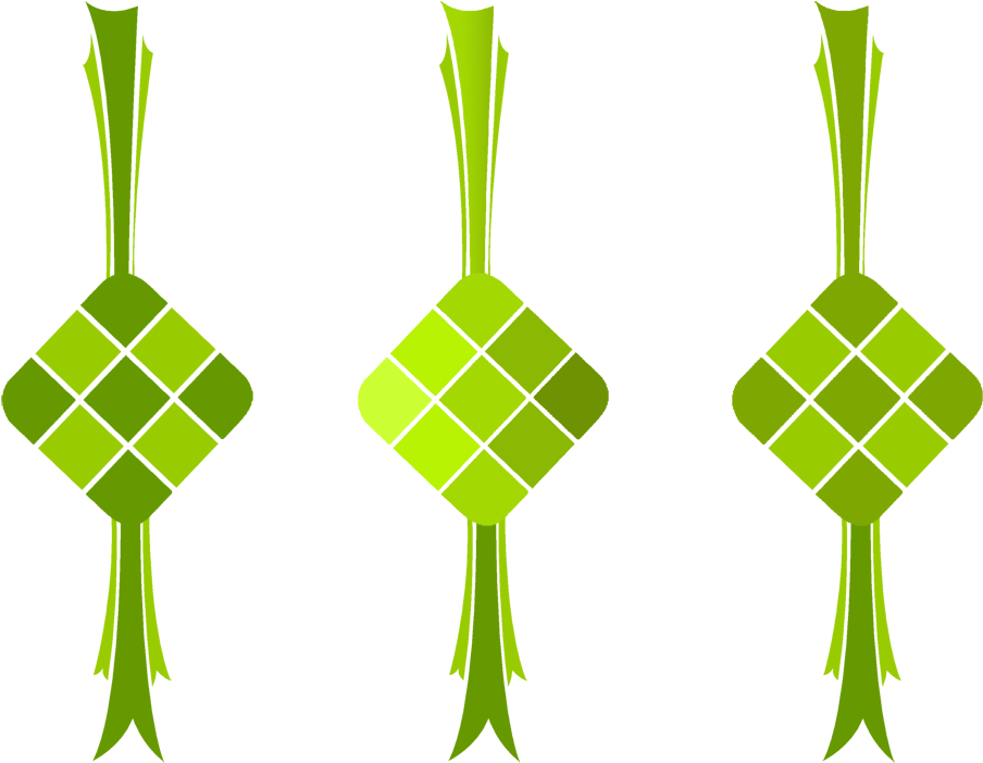 Ketupat Rendang Coconut Clip Art - Ketupat Vector Ketupat Png (1080x764)