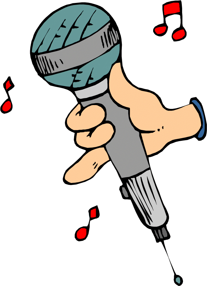 Poem Clipart Poetry Cafe - Microphone Clip Art (750x1017)