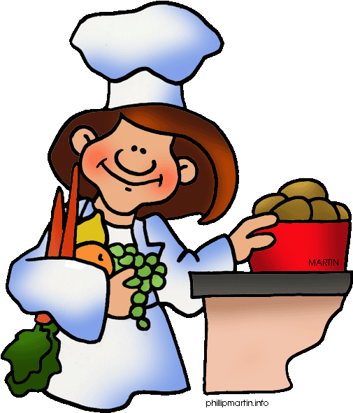 Lunch Clipart Highschool - Cook Free Clipart (566x648)