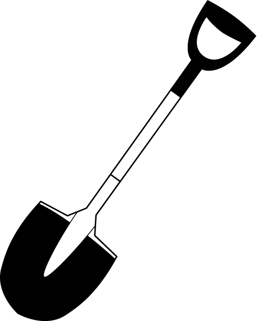 Shovel Clipart Black And White - Shovel Clipart Black And White (508x633)