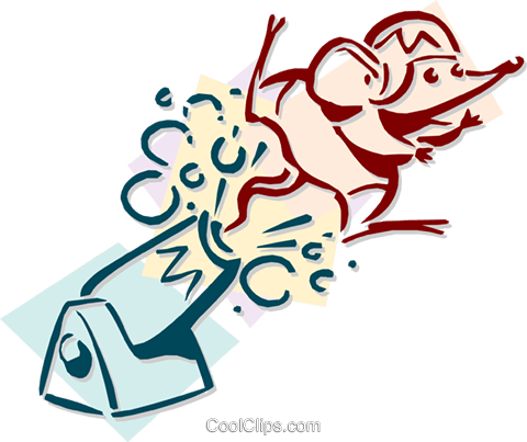 Mouse Being Fired From A Cannon Royalty Free Vector - Graphic Design (480x403)
