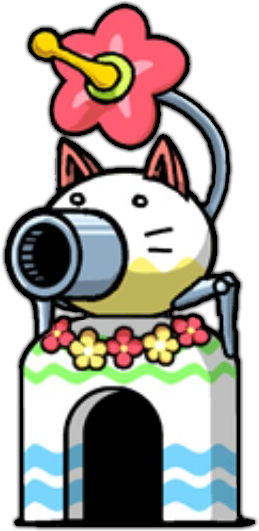 Attacks By Firing A Green Laser Beam - Battle Cats Cat Cannon (270x550)