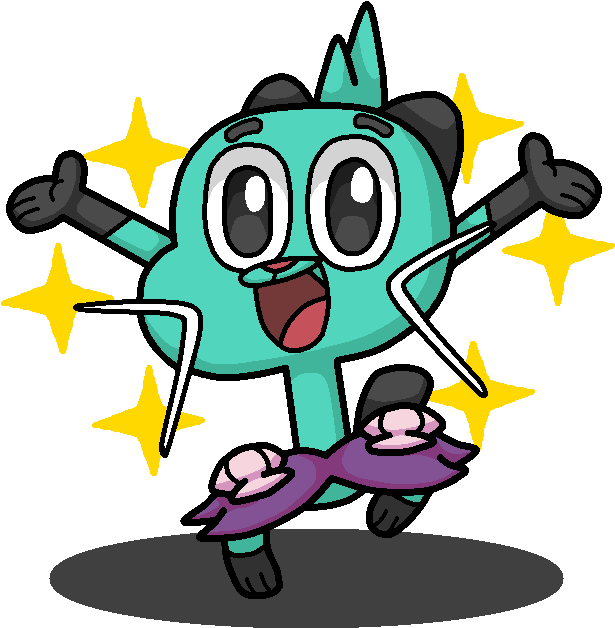 Shiny Dewott Gumball Watterson By Shawarmachine - Shiny Pokemon As Cartoon Characters (700x700)